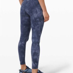 ✨ Lululemon Wunder Train High-Rise Tight 25" Diamond Dye Shade Naval Blue size 0